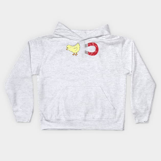 Baby Chick Magnet Kids Hoodie by jdsoudry